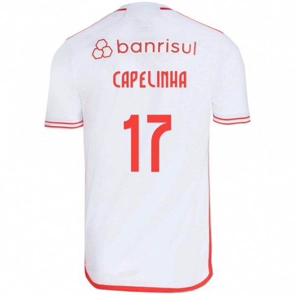 ילדים Capelinha #17 אדום לבן הרחק ג'רזי 2025/26 חולצה קצרה