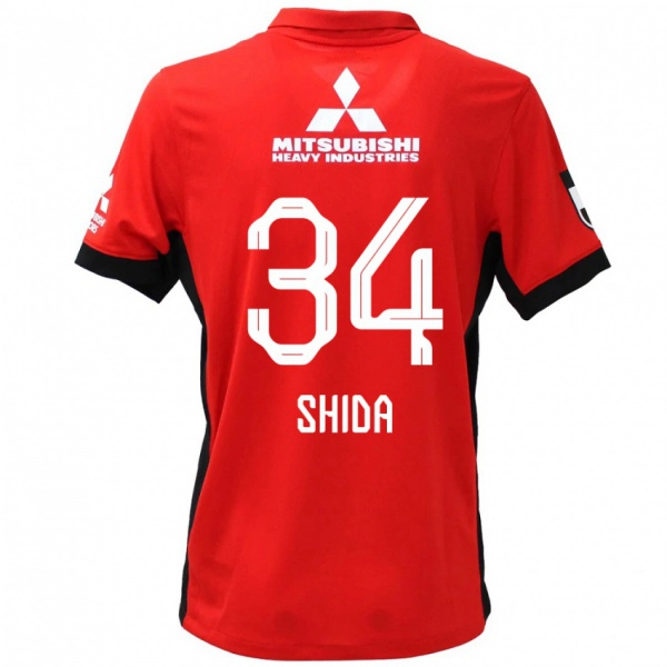 נשים Izuho Shida #34 לבן שחור ג'רזי ביתית 2025/26 חולצה קצרה