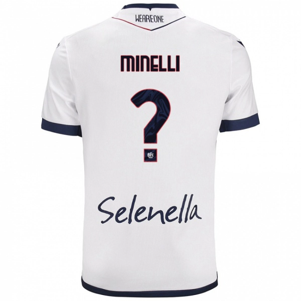נשים Leo Minelli #0 כחול רויאל לבן הרחק ג'רזי 2024/25 חולצה קצרה