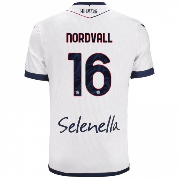 נשים Ossian Nordvall #16 כחול רויאל לבן הרחק ג'רזי 2024/25 חולצה קצרה