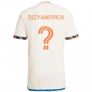 ילדים Kayne Rizvanovich #0 כחול כהה כתום הרחק ג'רזי 2025/26 חולצה קצרה