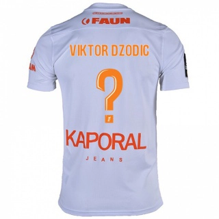 נשים Viktor Dzodic #0 לָבָן הרחק ג'רזי 2024/25 חולצה קצרה