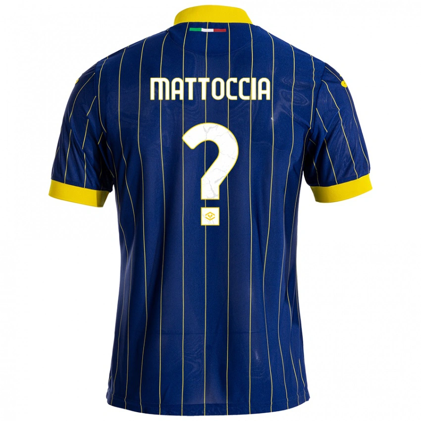 נשים Riccardo Mattoccia #0 כחול צהוב ג'רזי ביתית 2024/25 חולצה קצרה
